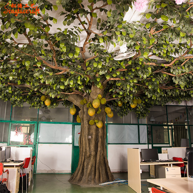 尊龙凯时(中国)人生就是搏!办公室内包柱子仿真树假植物设计
